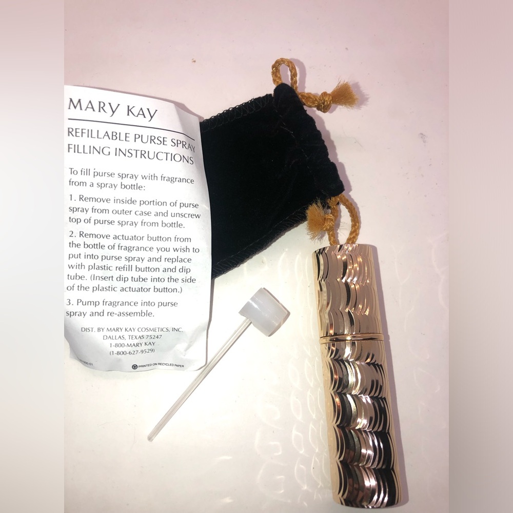 New Mary Kay Fragrance Perfume .30 FL OZ Refillable Purse Spray Gold travel